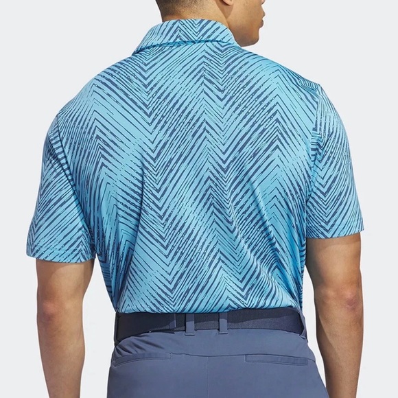 Adidas Ultra 365 Performance All Over Print Chevron Polo Golf Shirt Men L  NWT - Picture 3 of 16